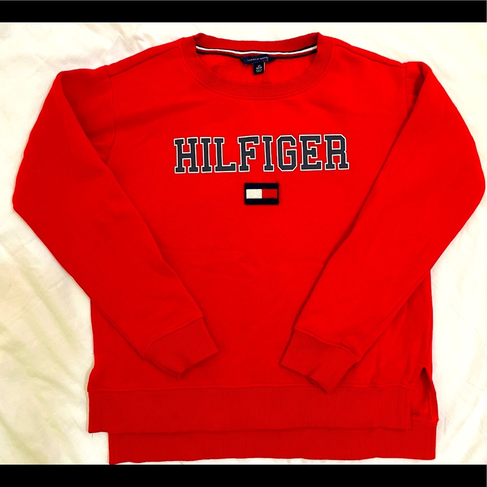 Tommy Hilfiger Red Crewneck Sweatshirt